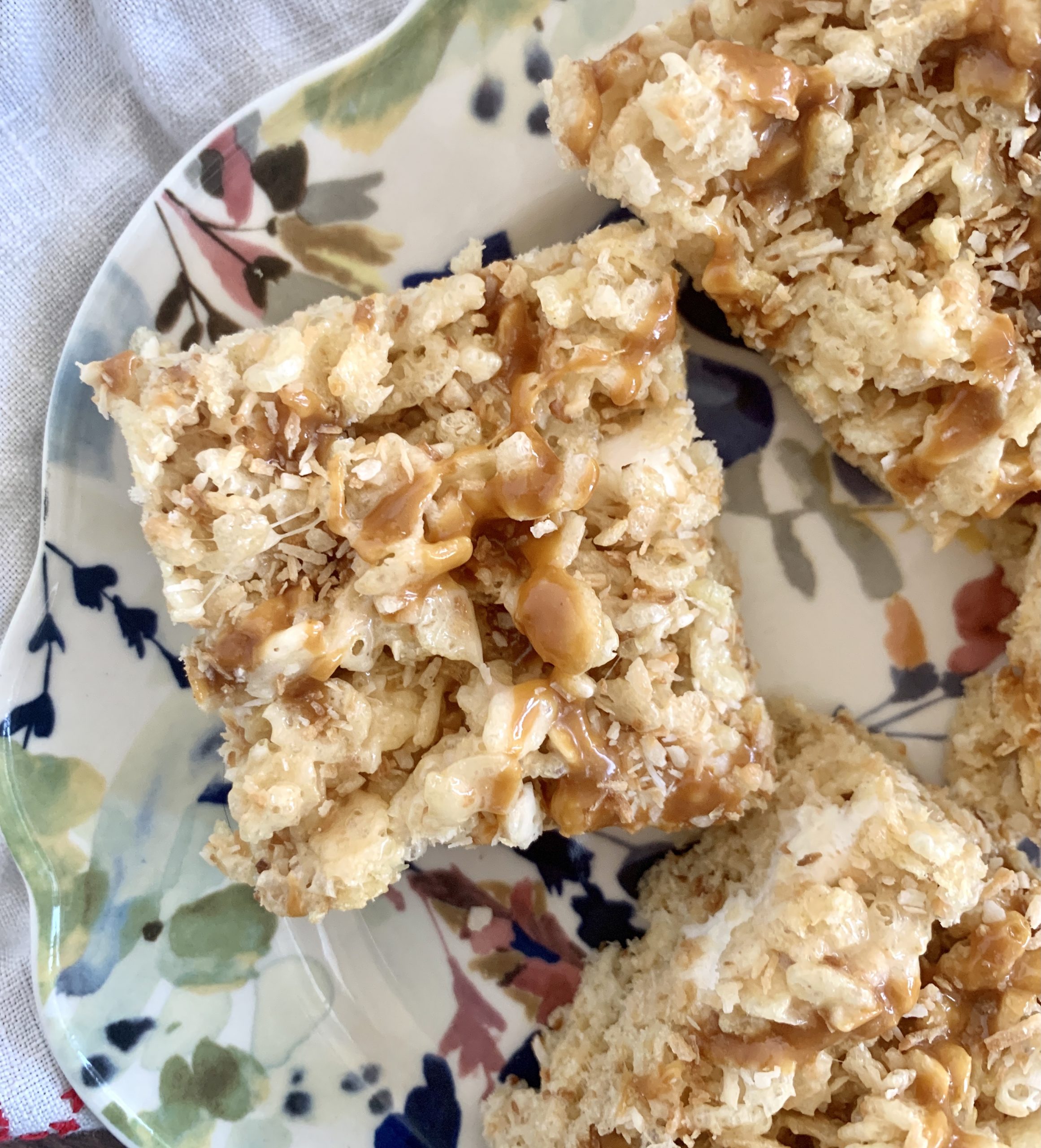 Toasted coconut Rice Krispies treats