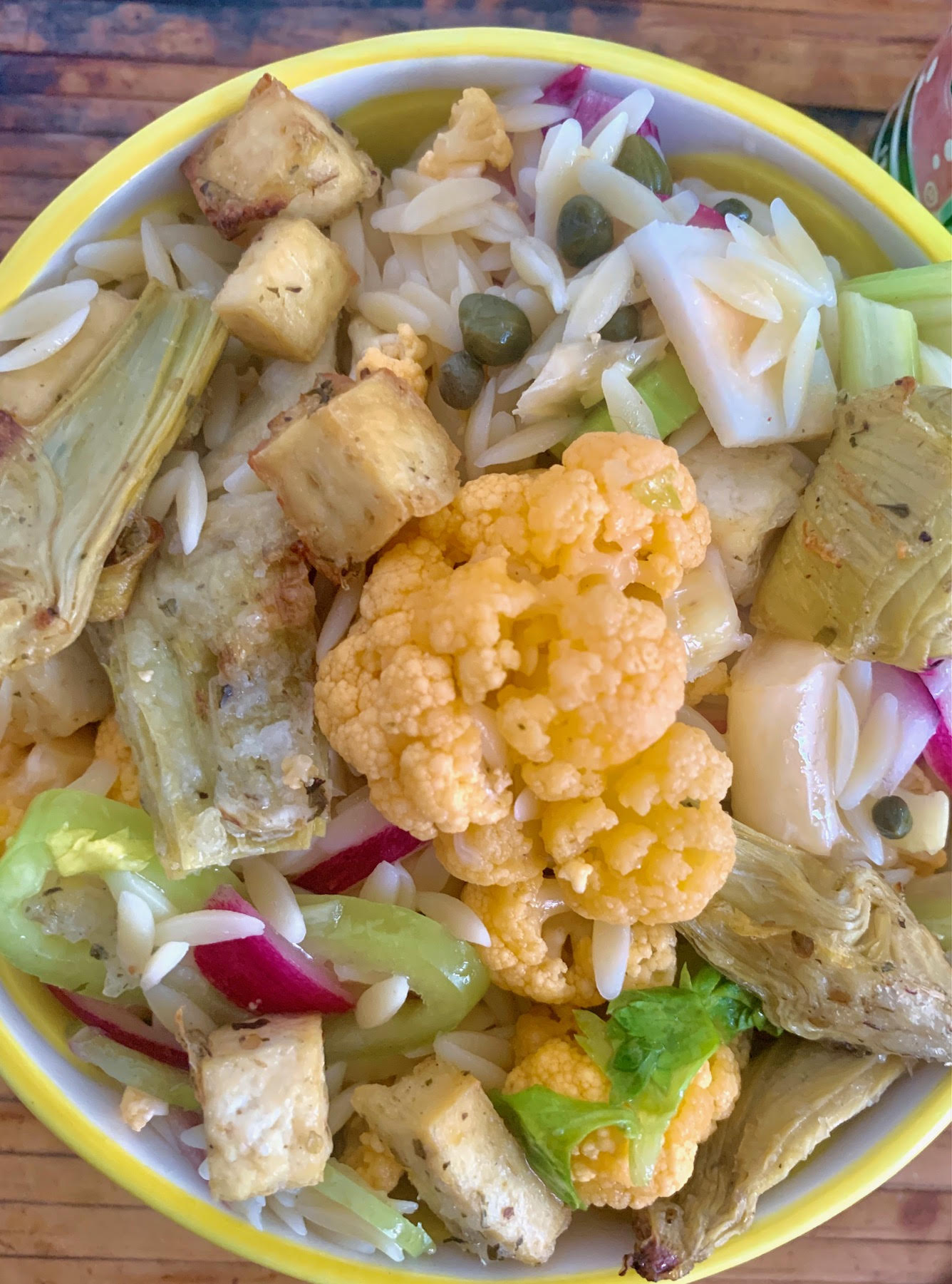 cauliflower tofu salad