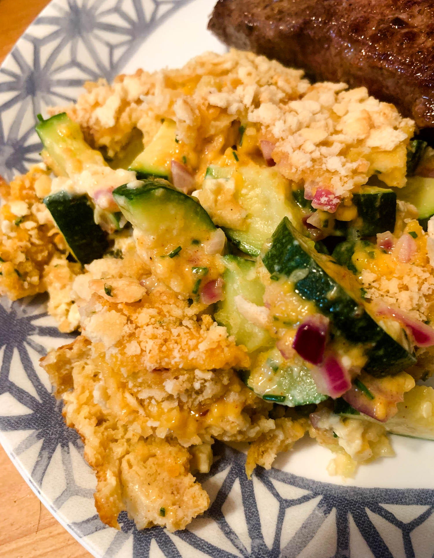 Cheesy Zucchini & Chive Bake
